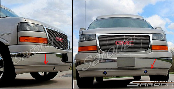 Custom GMC Van Front Bumper Add-on  Front Lip/Splitter (2003 - 2024) - $270.00 (Part #GM-001-FA)